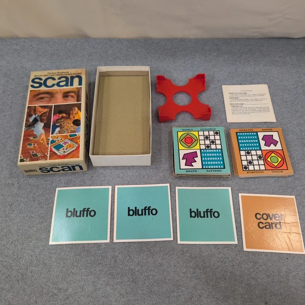 Vintage 1970 Parker Brothers Scan Split-Second Matching Game Retro Board Game - Picture 1 of 5
